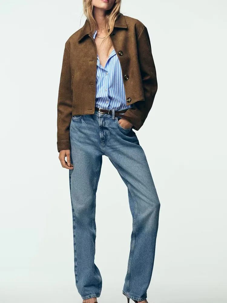 

Модный свободный топ с бархатной текстурой Jaet, новинка осени 2024, женская одежда, удобная верхняя одежда, модный топ Sli