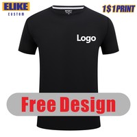 ELIKE Sport Quick-Drying T-Shirt Custom Logo Embroidery Polyester Personal Brand Men And Women Clothing Summer 8 Colors Breathab