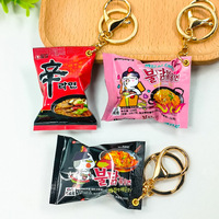 Cute Simulation Instant Noodles Keychain On The Phone Mini Snacks Pendant Bag Pendant Keyring Christmas Gifts For The New Year
