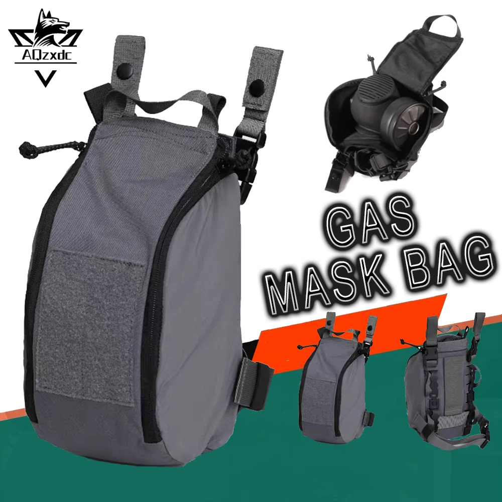 

Tactical Gas Mask Bag Multi-Function Quick-Release Leg Pack Outdoor Large-Capacity Waist-Mounted Pouch for Hunting Shooting