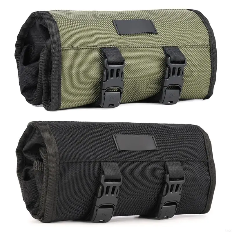Tool Roll Wrench Includes Pouches Sockets Up Bag Electrician Y4QC