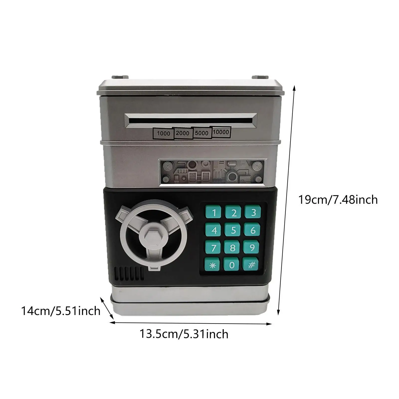 Tirelire ATM pour enfants, tirelire électronique, développement précoce, récipient d'argent, boîte d'économie d'argent, pour les 3 4 5 6 7 8 ans, cadeaux