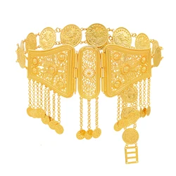 Afghan Charms Body Chains Women Gypsy Golden Carved Holllow Coin Tassel Ethnic Belly Chains Bohemian Statement Body Jewelry