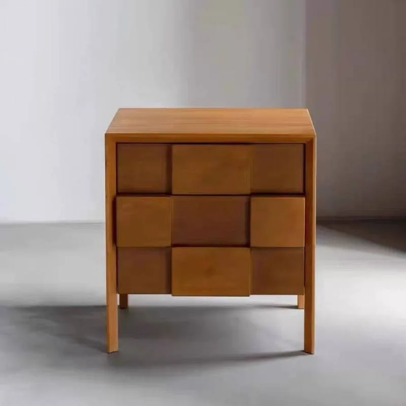

/Retro Nordic Bedside Table Nature Wood Organizer Desk Cabinets Drawer Nightstands Librero Vintage Mesa De Cabeceira Furniture