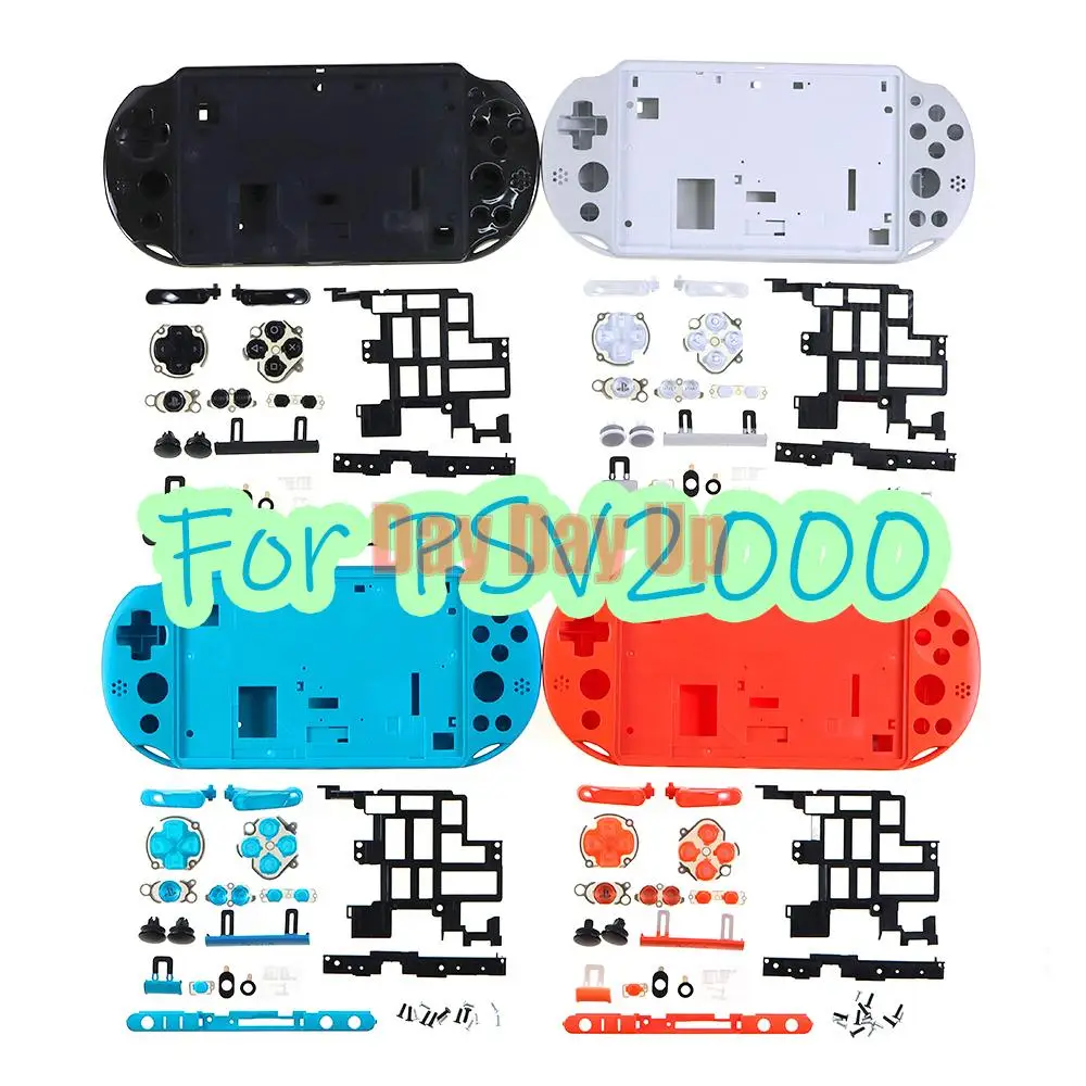 1ชุดทั้งชุดสำหรับ PS Vita 2000 PSV2000ด้านหน้าด้านหลังสำหรับ PSVITA2000 PSV 2000กรณีที่อยู่อาศัย