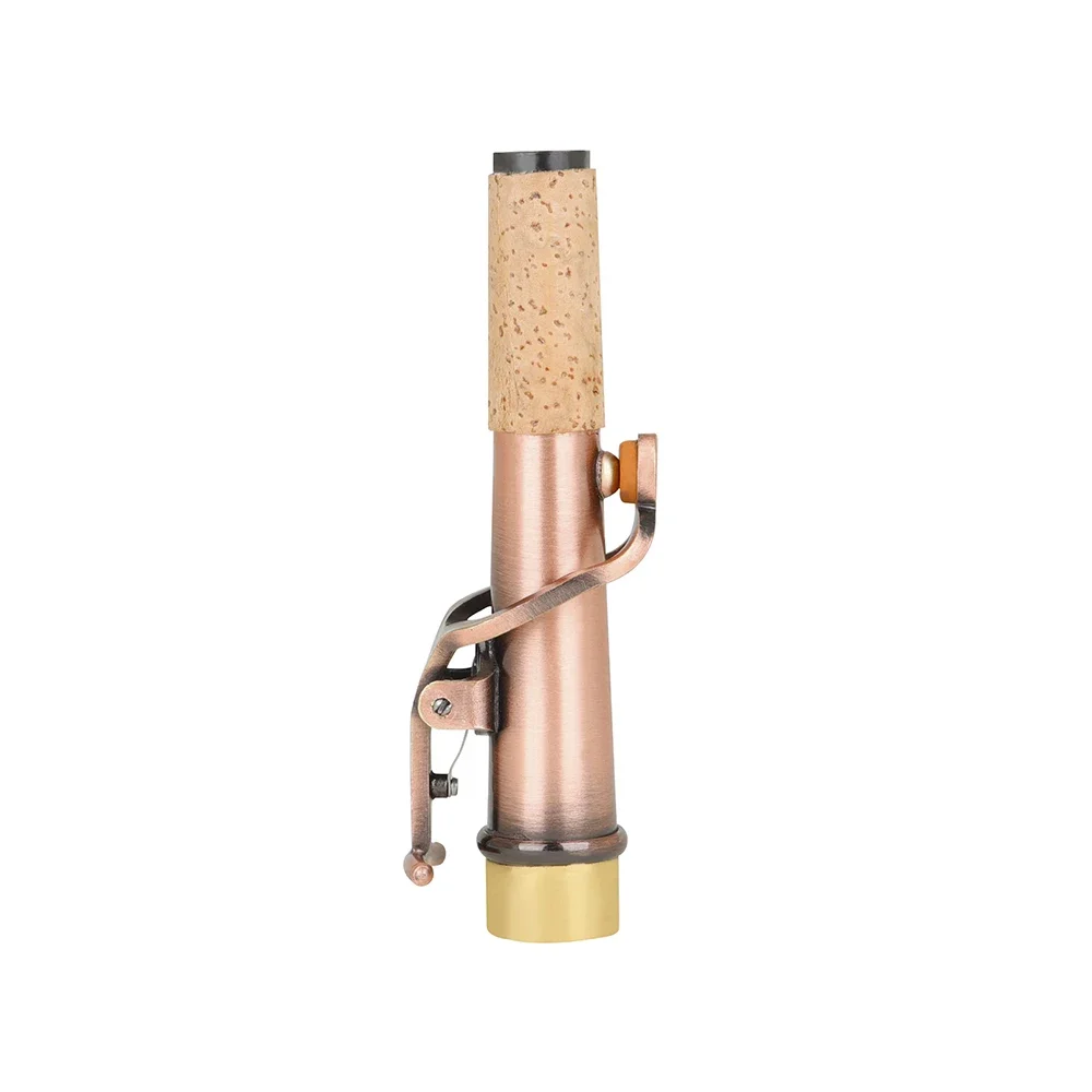 2 Pcs Soprano Saxophone Neck Set Straight & Curved Brass Necks Professional Replacement Parts for Soprano Saxophone Parts