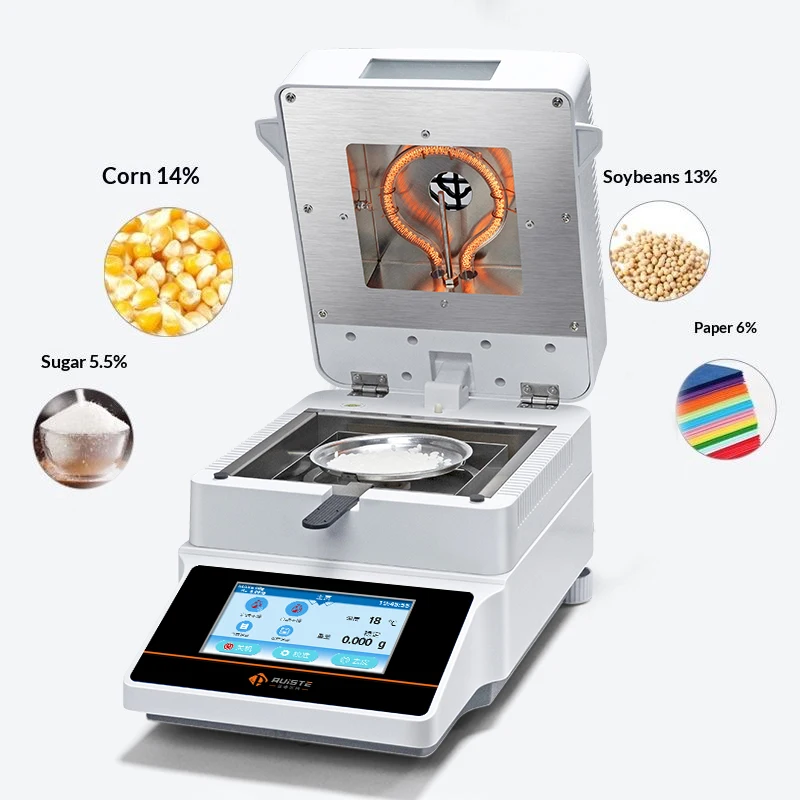 Factory Price Digital Water Content Analyzer 120g Halogen Moisture Meter Laboratory Moisture Content Tester Lab Drying Equipment
