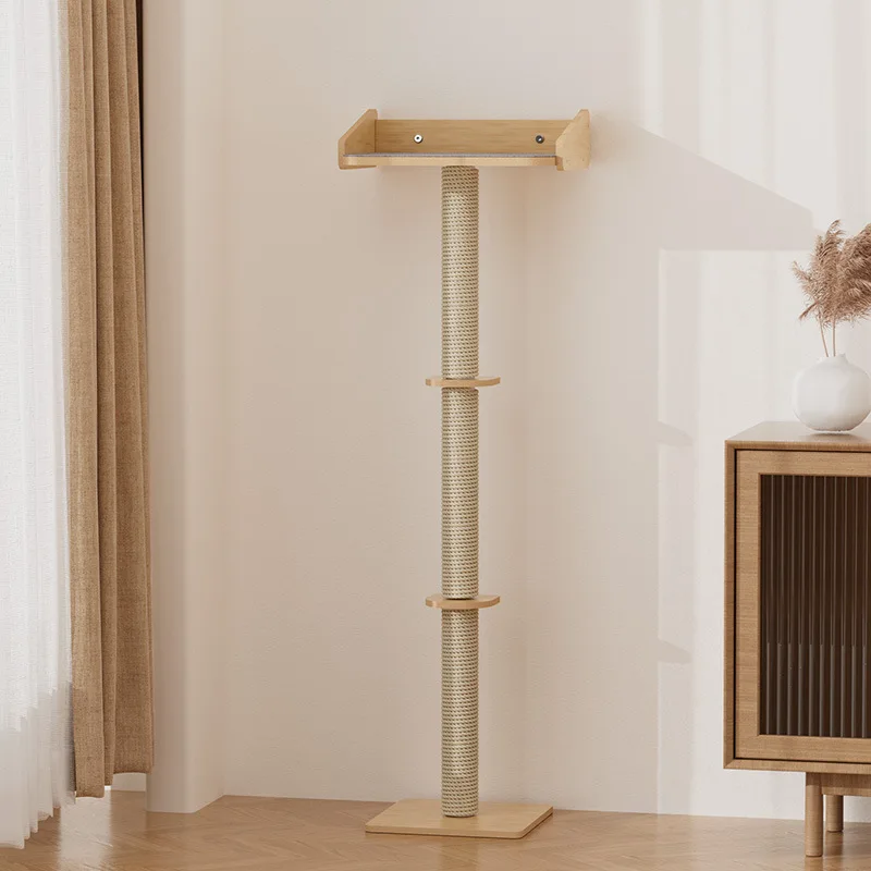Miaoxianer cat climbing frame for home use, floor-to-ceiling cat scratching post, cat house, cat tree, wall-mounted