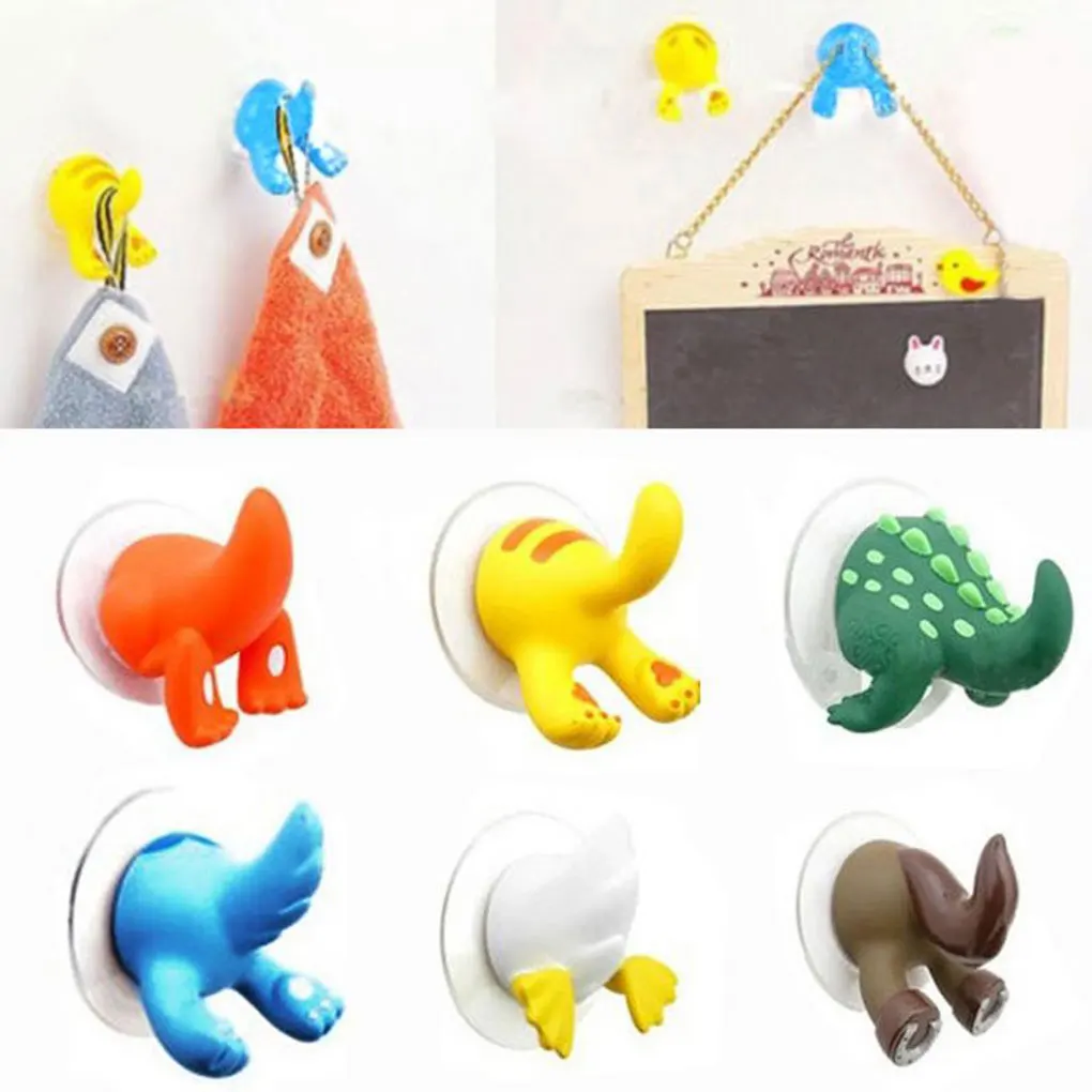 

Lovely Animal Tail Shape Wall Hook, Horse, Duck, Dog, Cat Tail, Sucker Hanger, Perfect Kitchen, Bathroom, Home Accessories