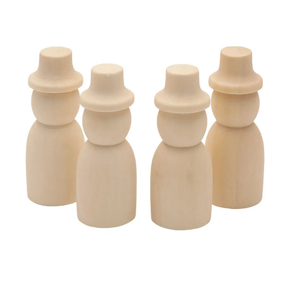 10 stuks houten doe-het-zelf poppen set kinderen kleur schilderij accessoires decoratieve poppen creatieve educatieve ambachtelijke kunststukken