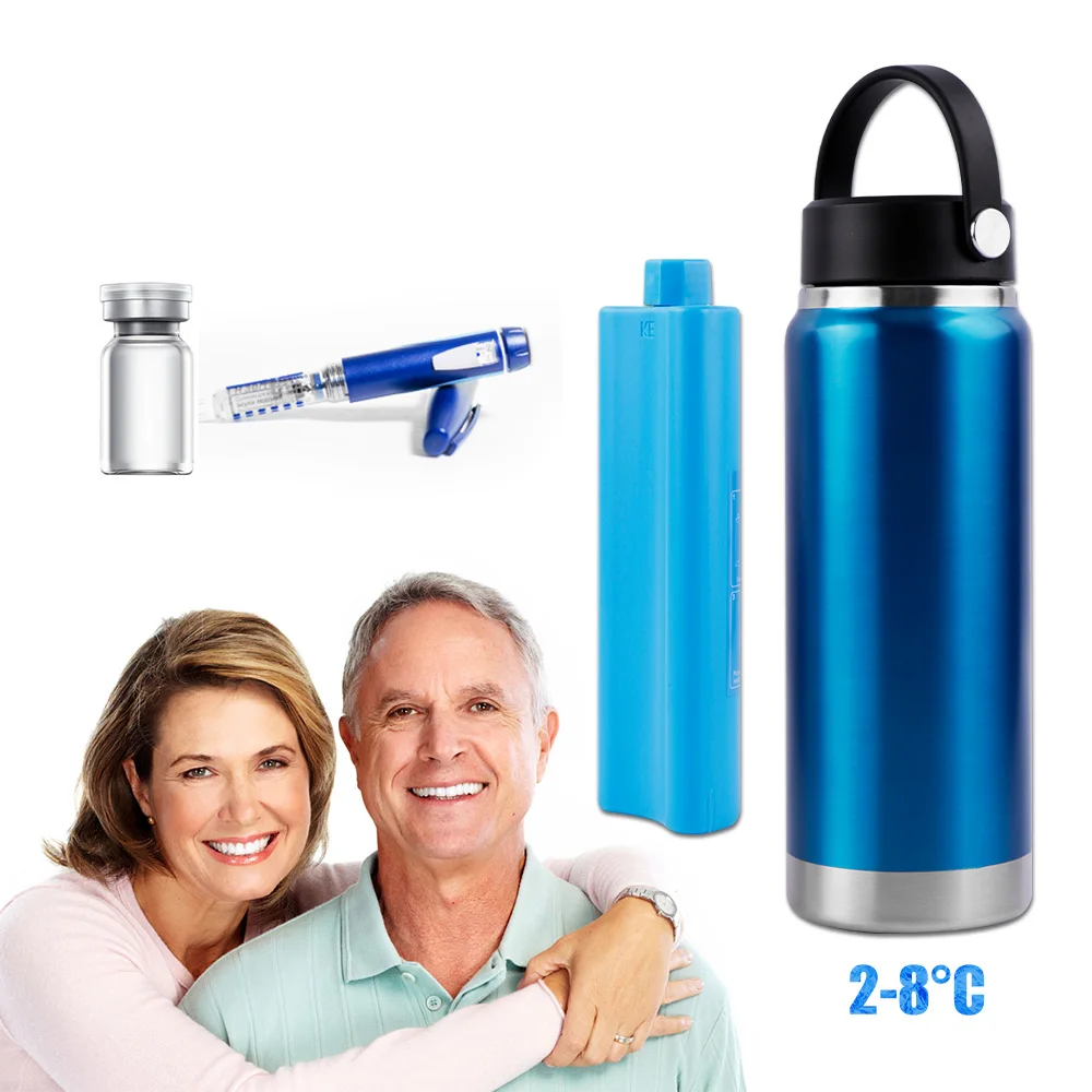 

Портативный дорожный футляр для инсулина, охлаждающий контейнер для инсулиновых ручек, для хранения диабетических препаратов, вмещает 3-7 ручек, быстрое охлаждение, для здоровья