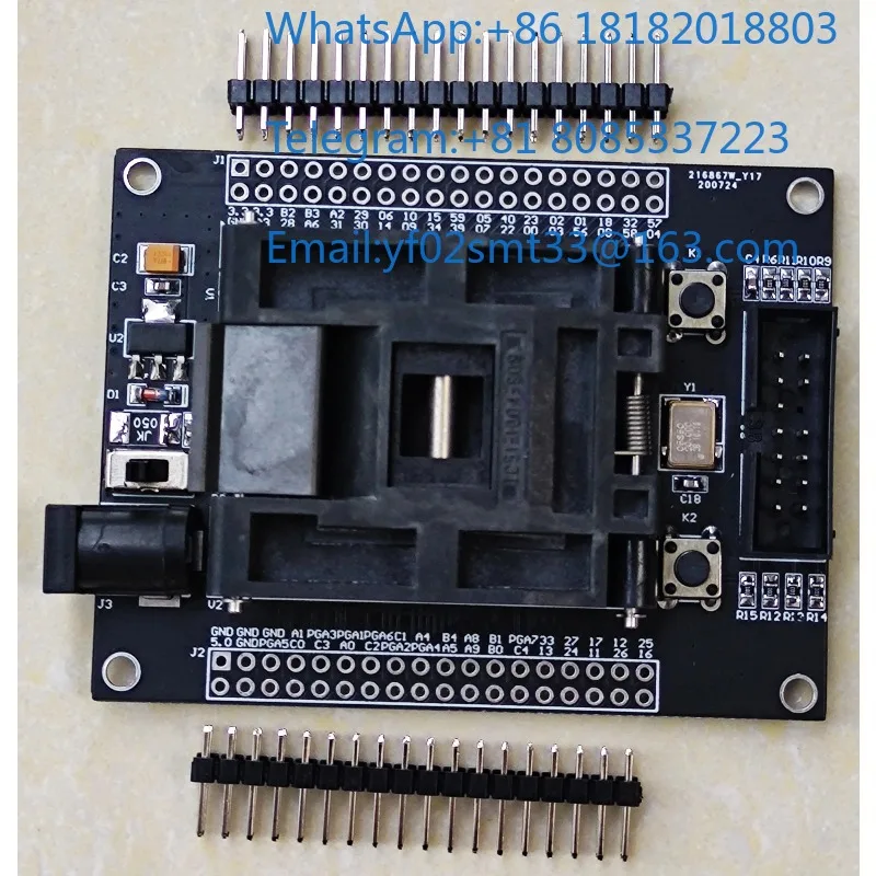 TMS320F280049C LQFP100 IC Test Burn-in Socket Mass Production Programming Fixture
