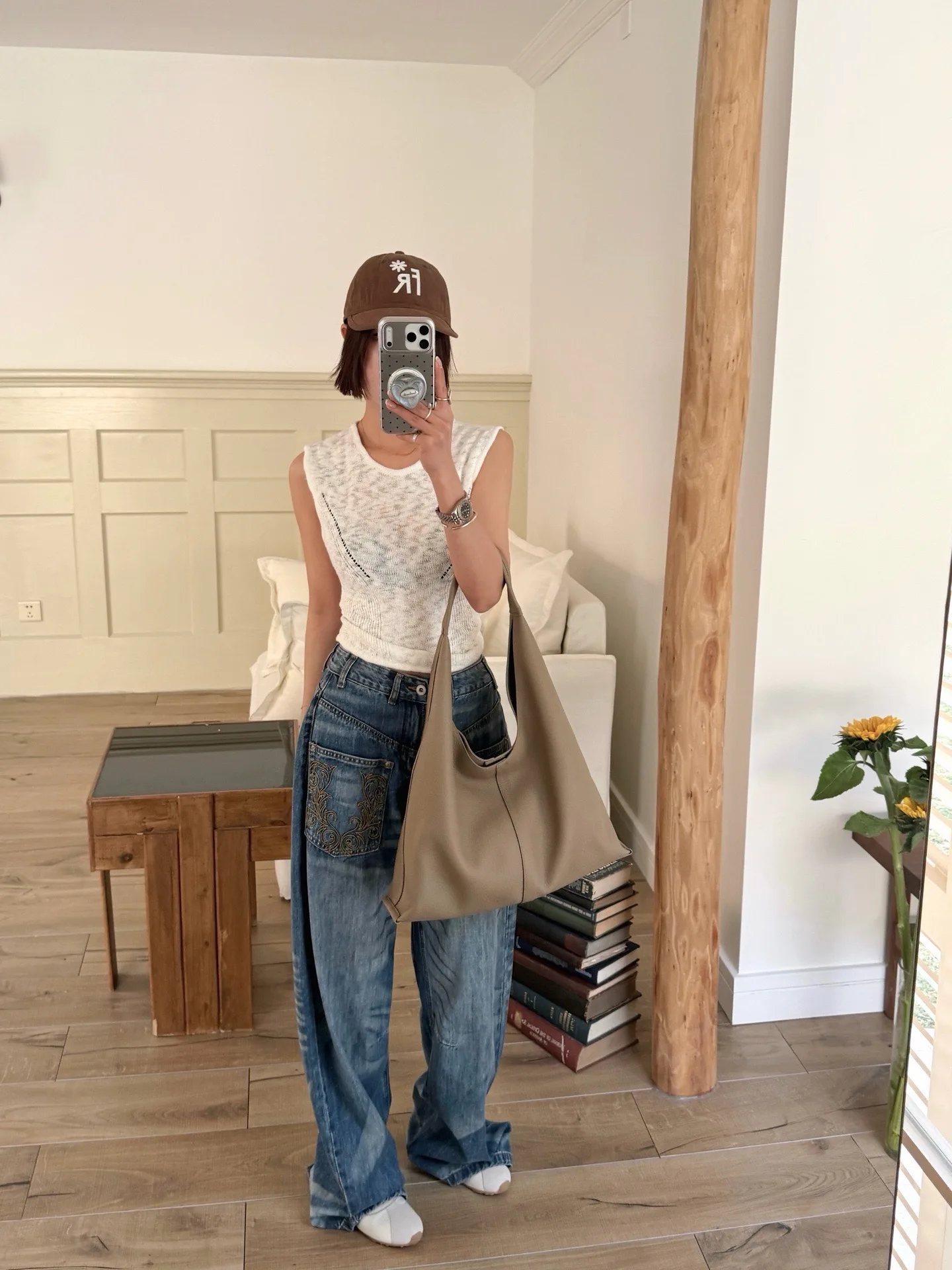 New Tote Bag Hand Bill Lading Shoulder Women's Bag Retro Simple Large Bag Tote Bag Genuine Leather
