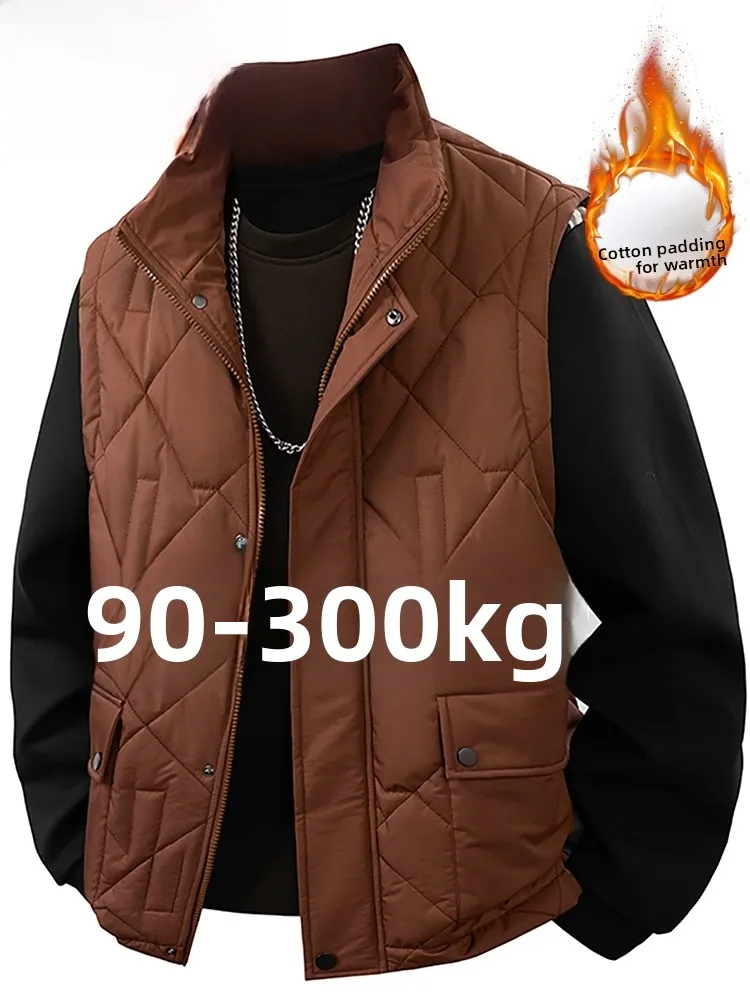 

MoChao Мужской свободный крой Thiened Теплый жилет большого размера Осень-зима Новая верхняя одежда Sle Svel Повседневная мода Полиэстер...