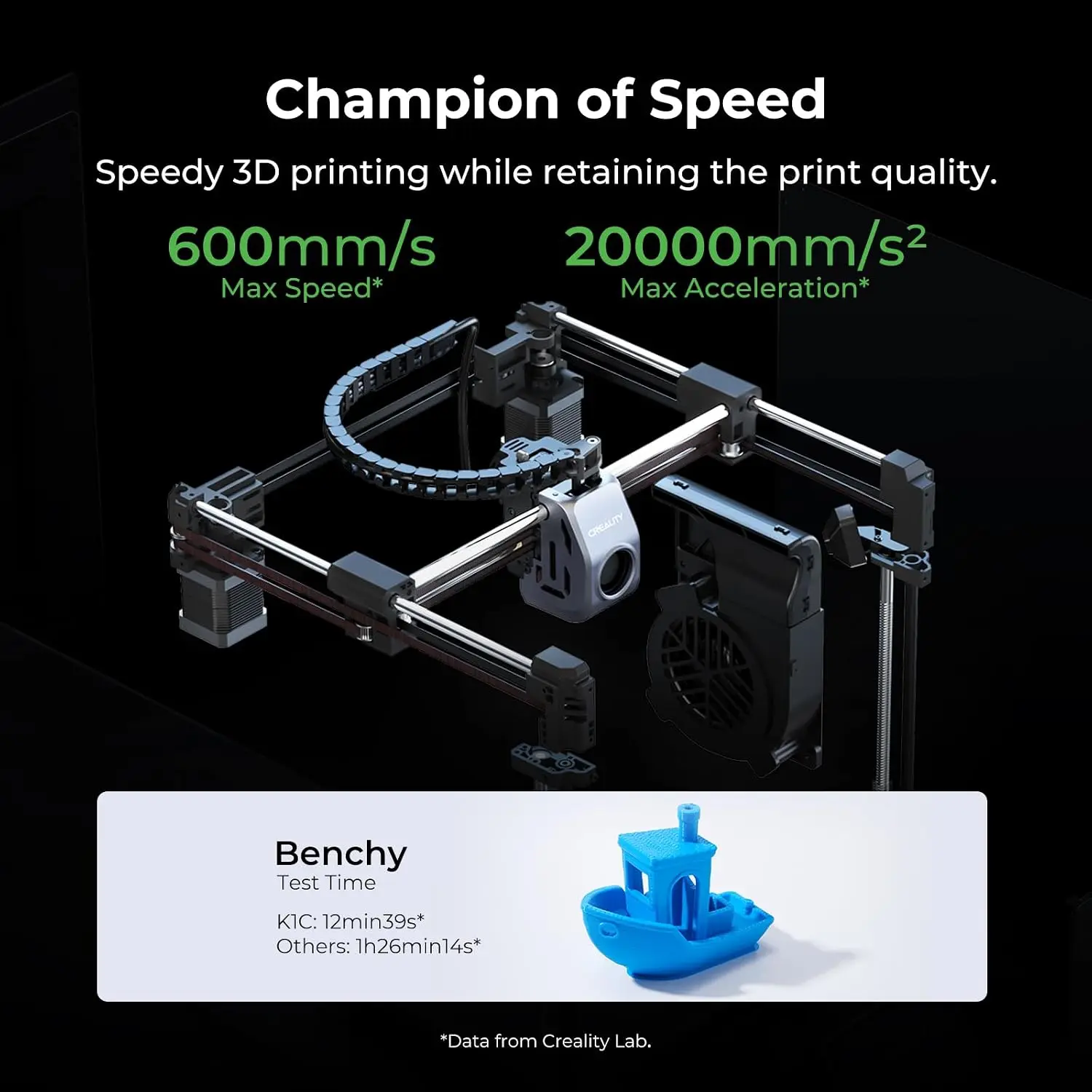 Creality K1C 3D Printer, 600mm/s Fast Speed Auto Leveling 3D Printers | AI Camera, Support 300°C Printing