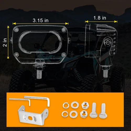 Imagen 2 del producto Luz Led de trabajo para coche, motocicleta, todoterreno, SUV, UTV, camión, barco, iluminación auxiliar de conducción, luz de trabajo, bombillas antiniebla, 20W, 2000LM