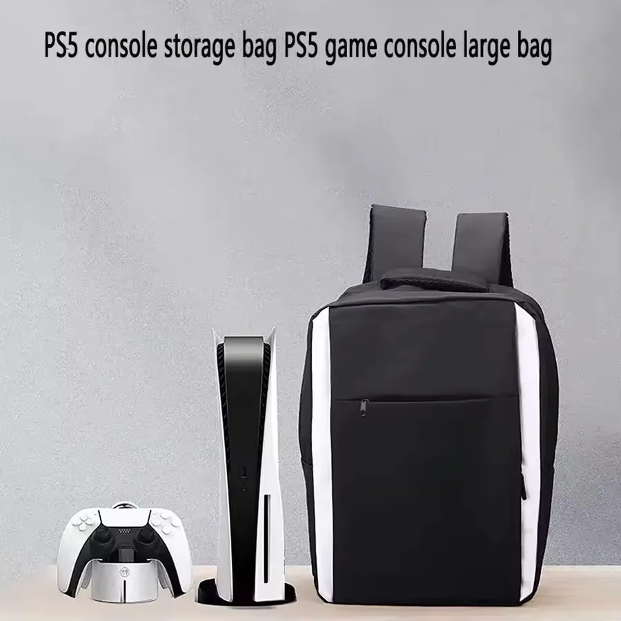 Bolsa para Sony Playstation Play Station PS 5 PS5 / Slim, Mochila de Viaje para Consola, Control, Videojuegos, Discos y Accesorios, para Hombre y Mujer