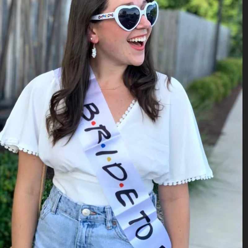 Bride I Do Crew sash Sunglasses Friend Theme Bachelorette hen Party bridal shower wedding decoration Bridesmaid proposal gift