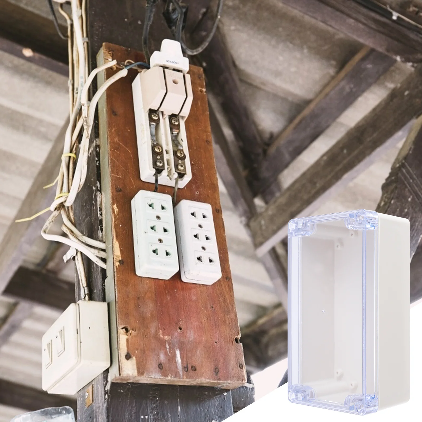 

Waterproof Sealed Box ABS Plastic Junction Box IP67 Rated Dustproof Outdoor Indoor Electrical Enclosure for