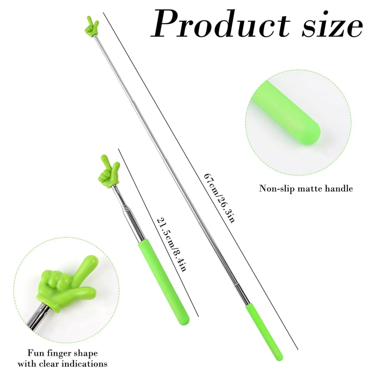 6 PCS Pointer Stick for Classroom, Teacher Pointer, Retractable Stick for Classroom Whiteboards