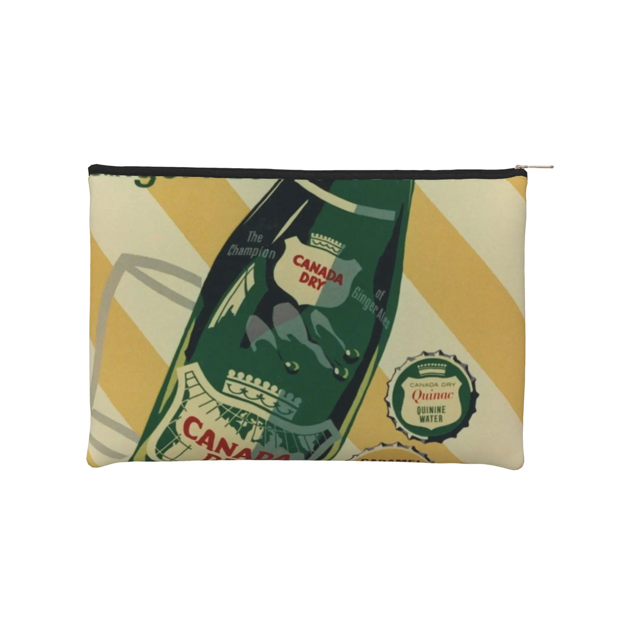 

Легкая косметичка Canada Dry в винтажном немецком стиле, на молнии, для туалетных принадлежностей