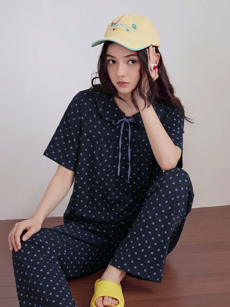 conjunto-de-pijama-ligero-de-verano-para-mujer-manga-corta-color-azul-oscuro-estampado-de-burbujas-de-hielo-algodon-ropa-de-casa-comoda