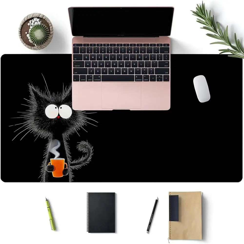 

Extra Large Fun Cat Mouse Pad Large Computer Office Game Table Mats XXL Rubber Anti-slip Gaming Keyboard Mousepads Long Desk Pad