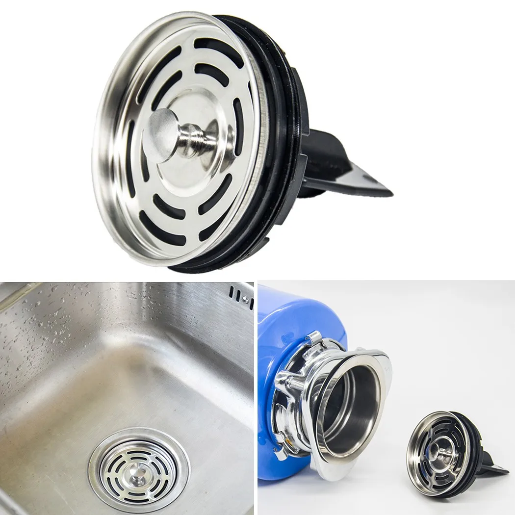 86mm Stainless Steel Waste Food Strainer Muiti-Function Food Scrapper Garbage Disposal Filter Strainer Cover Water Stopper