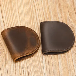 Women's Coin Purse Genuine Leather Vintage Thin Folding Multipurpose Mini Pouch Wallet