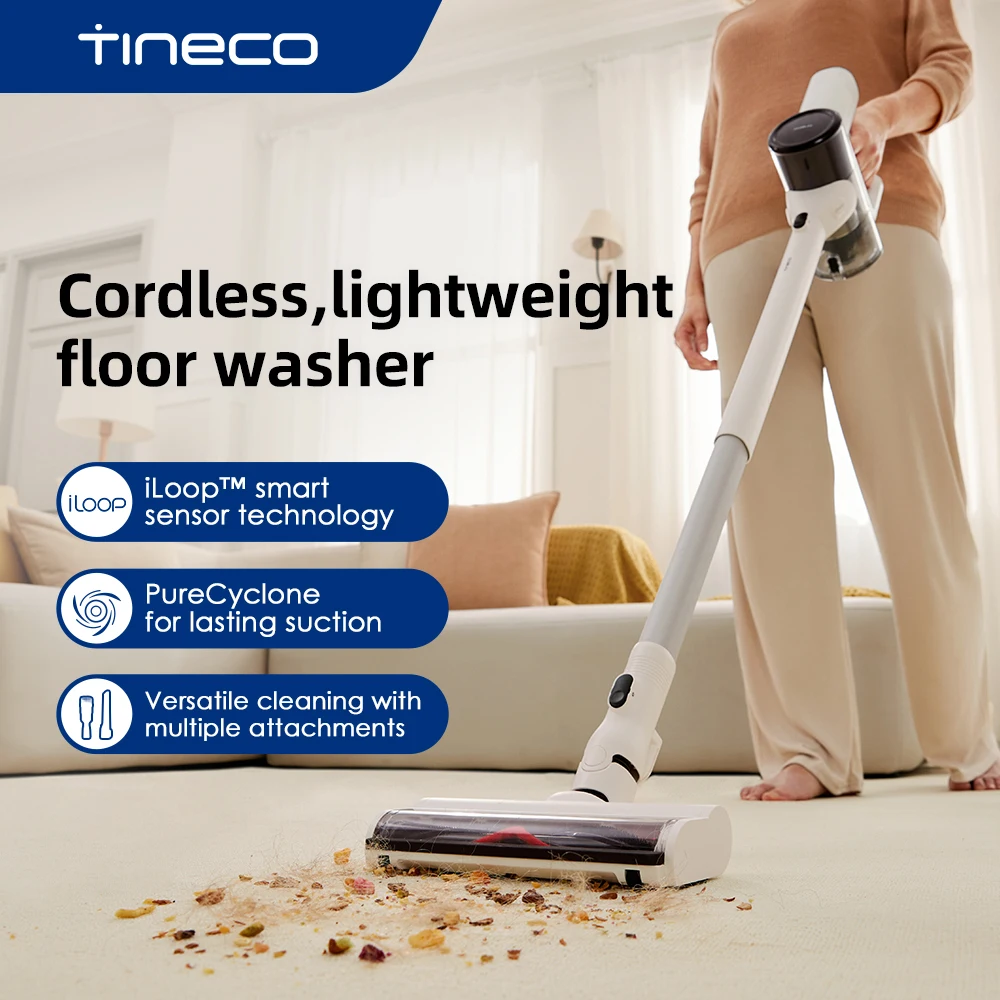 Tineco Pure One Air เครื่องดูดฝุ่นไร้สายสําหรับ Home Mop ไร้สายน้ําหนักเบาเป็นพิเศษเงียบเครื่องดูดที่มีประสิทธิภาพ