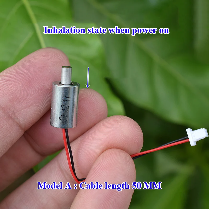 DC 3V 3.7V 5V Mini 8MM Zylindrischer Saugtyp Push-Pull Linearer Solenoid-Elektromagnet Zylinder DIY Fingerabdruckschloss – Detail 2