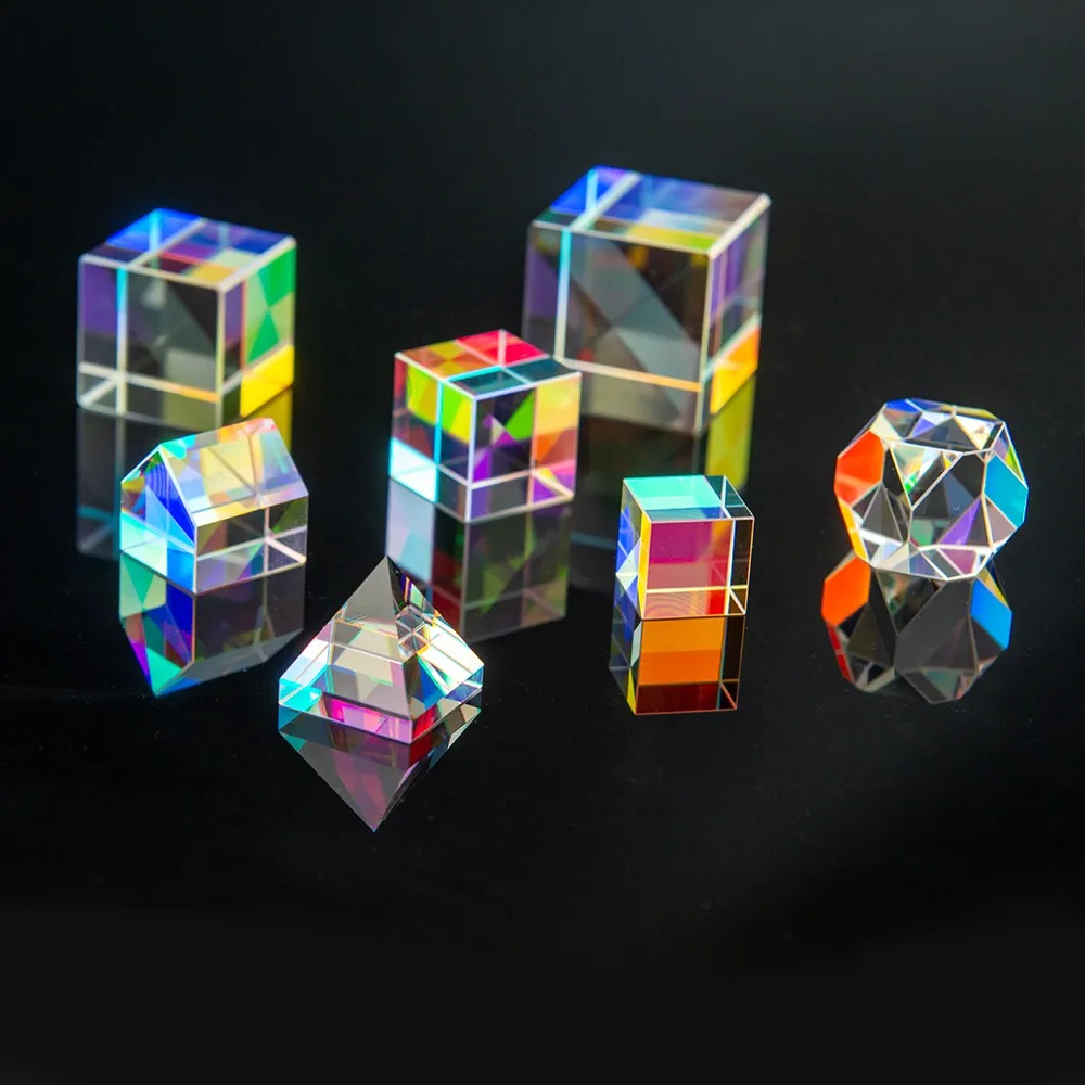 15 18 22mm RGB X-Cube Prism Combiner Splitter Cross Dichroic Polyhedron Pyramid Physics Teaching Decoration Photograph Lens