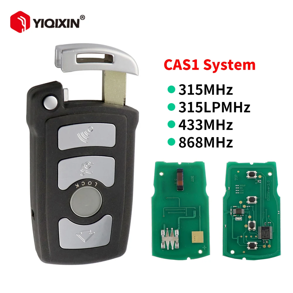 YIQIXIN 4 Button Car Remote Key For BMW 7 Series 745i 750Li 760i E65 E66 CAS1 Series 315/315LP/433/868Mhz ID46 PCF7944 Chip