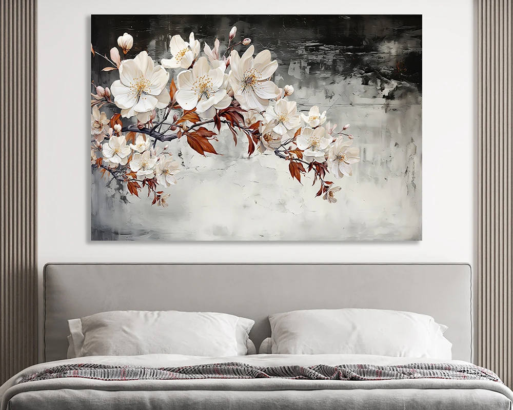 Cherry Blossom Branch Canvas Wall Art Abstract Flowers Print Posters Cherry Blossom Branch Wall Decor Bedroom Gift Cuadros Unfra