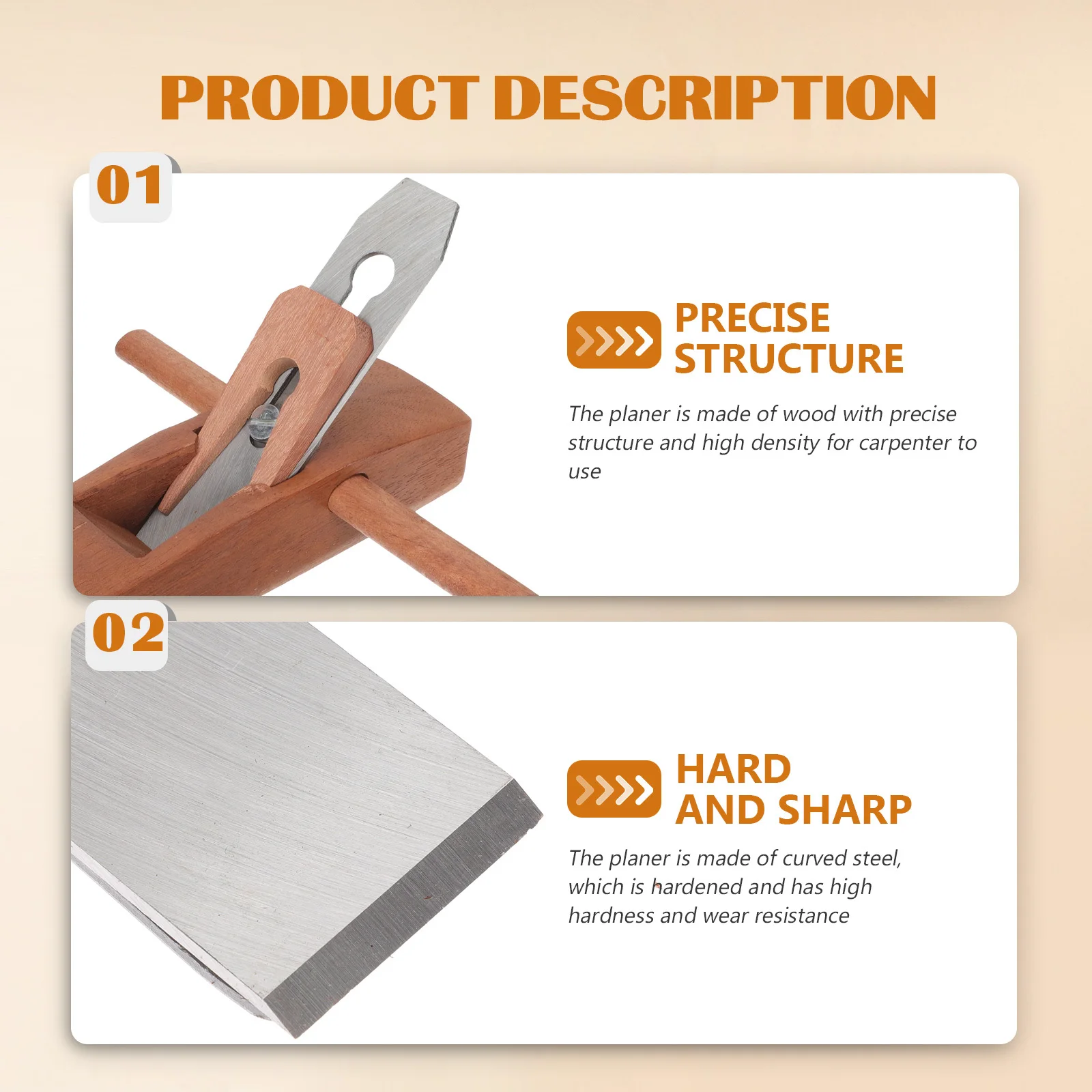 

Red Sandalwood Hand Woodcraft Tool Woodworking Polish Carpenter Use Planer Lightweight Synthetic Wood Body Precise Structure