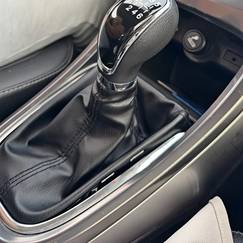 Manual Gear Shift Knob with PU Leather Boot for Opel Astra J 2009-2015 OE 55565904 Shifter Lever Replacement