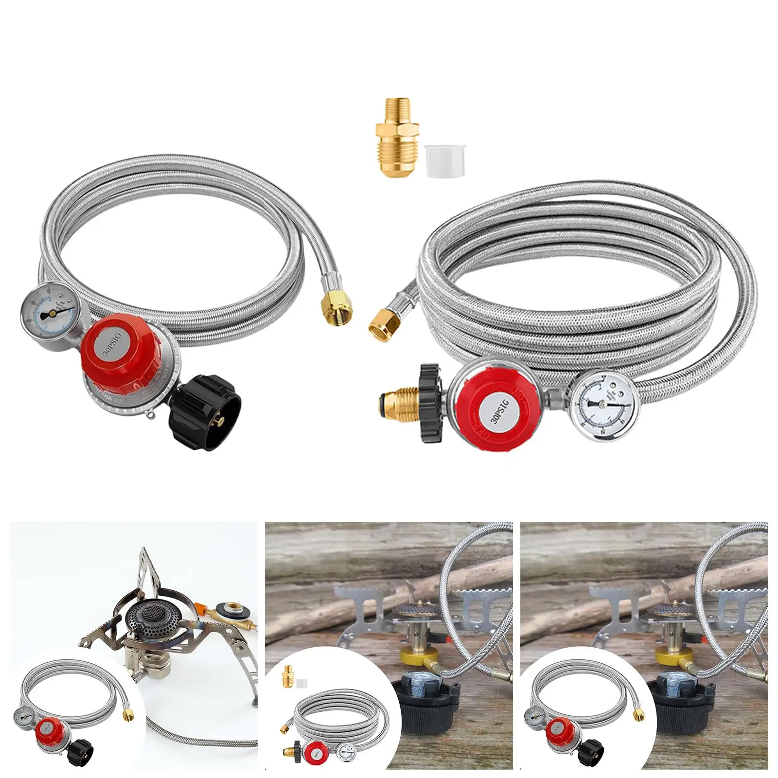 Regulator Tekanan Tinggi Propana 0-30 PSI untuk Penggorengan Ayam Turki dan Smoker