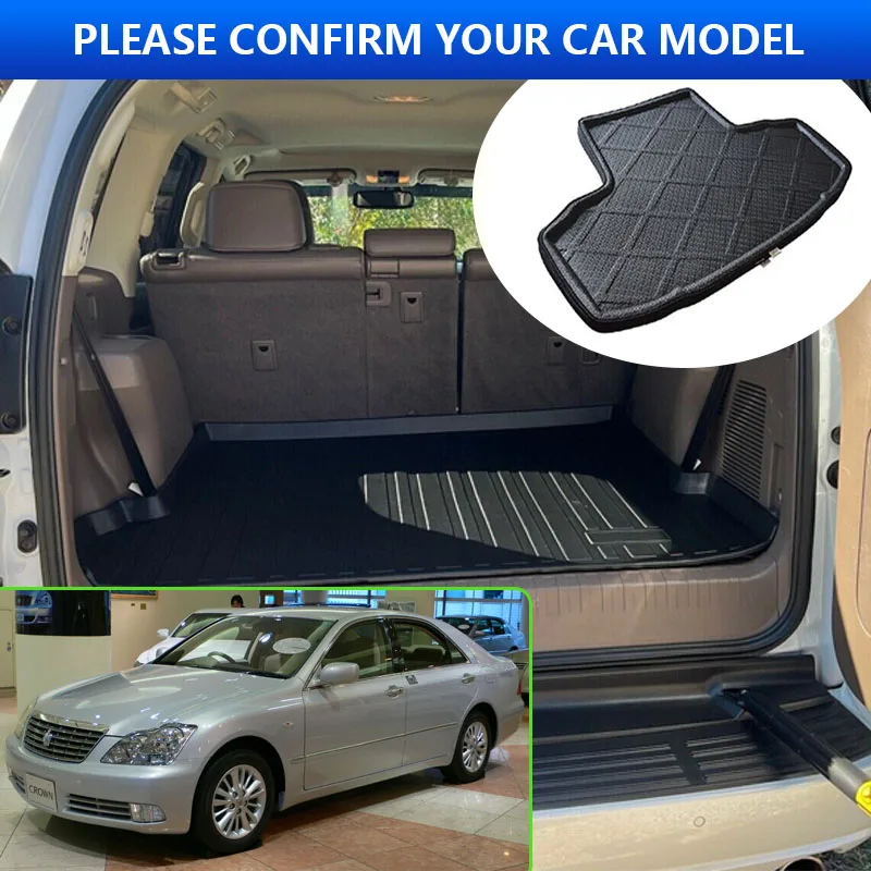 For Toyota Crown S180 2004~2008 2005 2006 2007 Car Rear Trunk Protector Pads Auto Waterproof Liner Anti-Fouling Mat Accessories