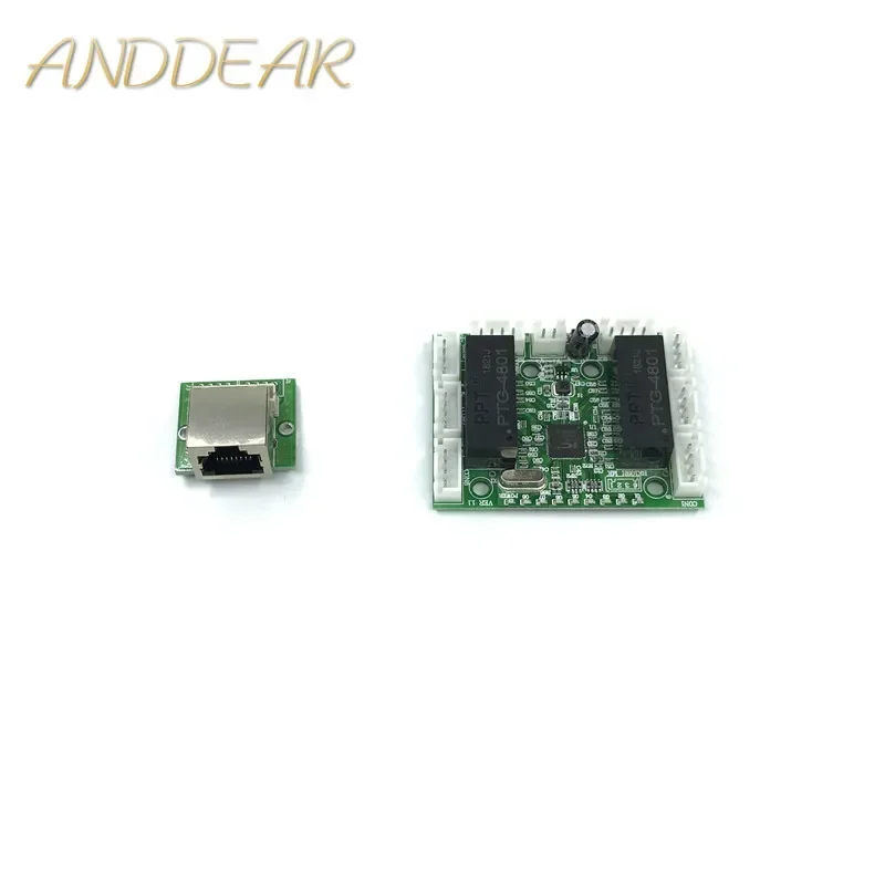 Mini module ontwerp ethernet switch printplaat voor ethernet switch module 10/100 mbps 8 poort PCBA board OEM Moederbord