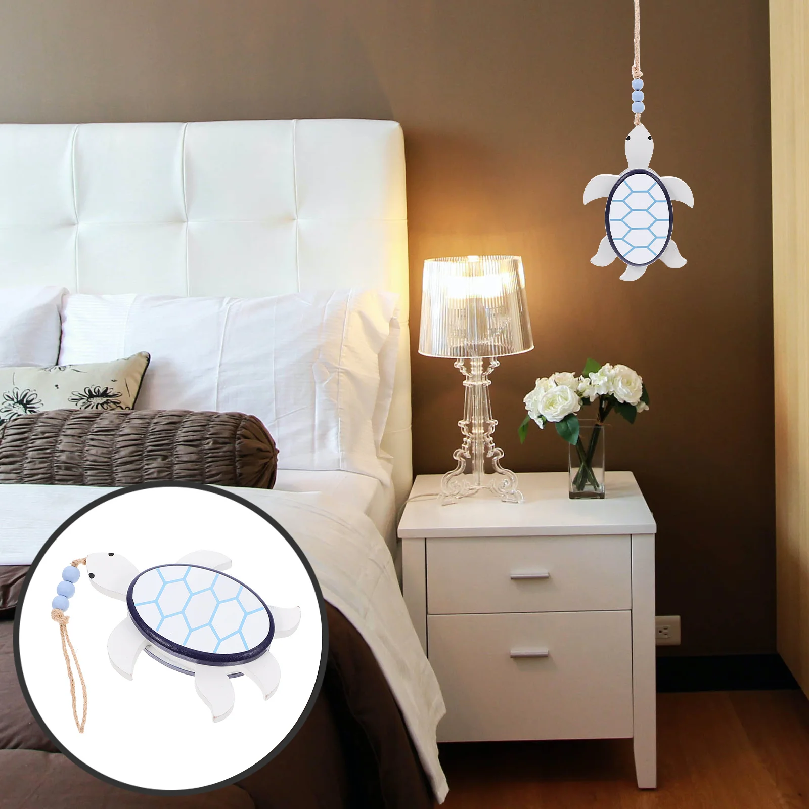 

Wooden Sea Turtle Wall Decor Hanging Ornament For Beach Bathroom Ocean Theme Party Coastal Home Office Art Decoration