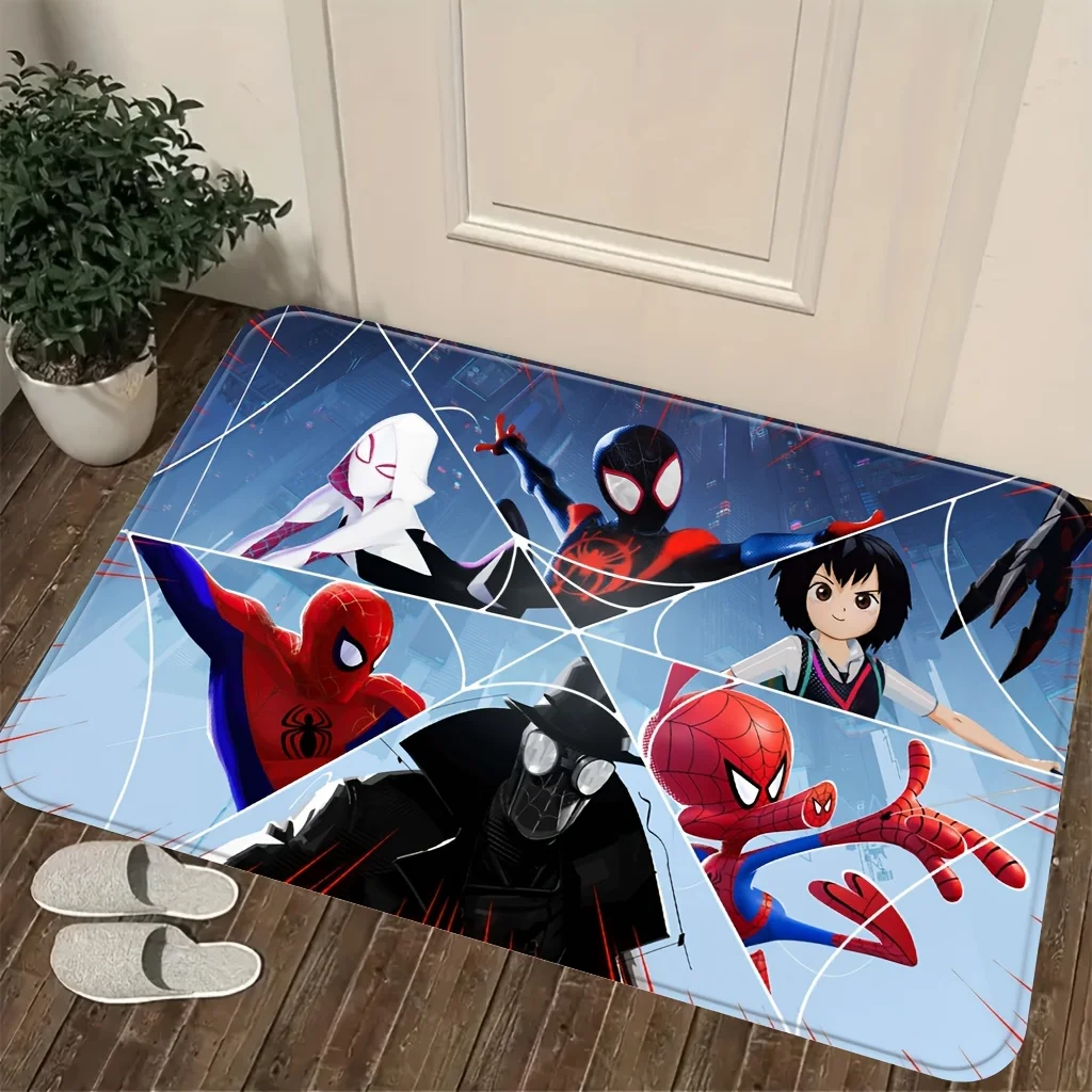 Marvel - Tapete con estampado de dibujos animados, 1 unidad, Miles Morales, Gwen Stacy, Peter Parker, Penny Parker, Hobie Brown, Six Heroes City, Spider-Web B