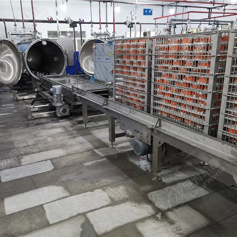 Linha de produção automática de carne enlatada Leadworld Linha de produção de carne cornuda enlatada