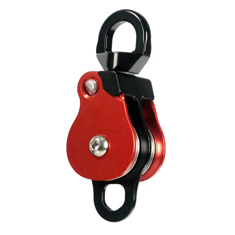 

Universal wheel Outdoor climbing Fixed connector Rotary connection rope Anti-knotting steering Double pulley equipment