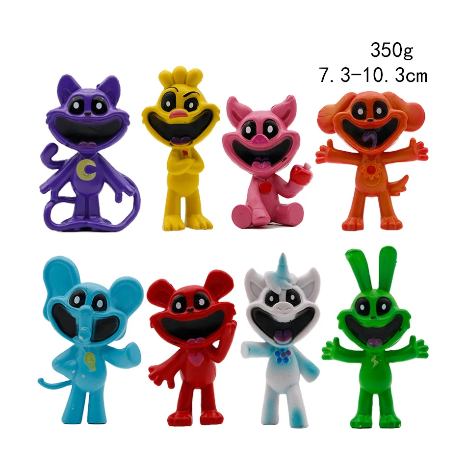 Anime 8PCS Smiling Critters Figure Smiling Critters Cat Nap Dog Day Catnap Dogday Figure Set Toy Catnat Kickinchicken Figurine