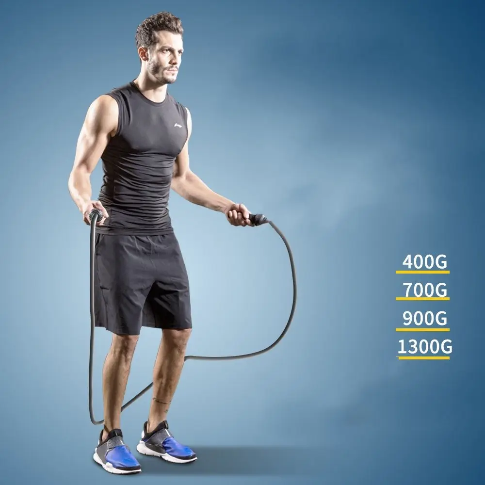

Fitness Adjustable Length Weighted Jump Rope Foam Handles Reusable Heavy Skipping Rope Durable Portable Athletic Rope Women