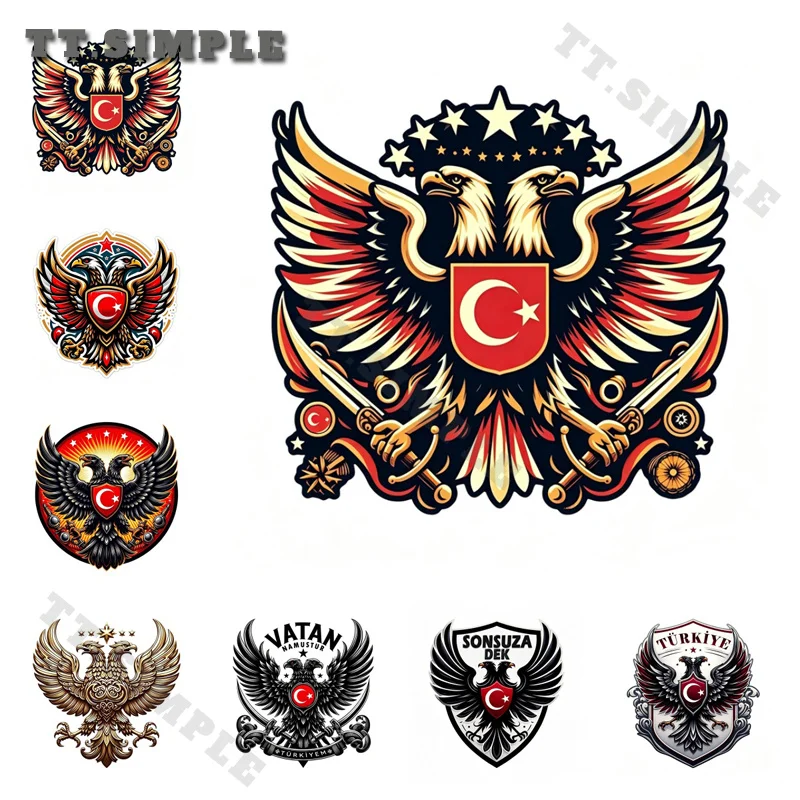 TT High Quality Vintage Double-Headed Eagle Car Stickers Cool Personality Delicate Decals Custom Printing Car Accessories