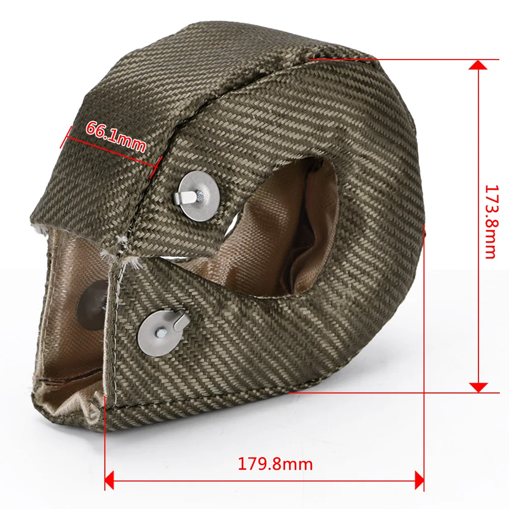 VR - 100% completo titanio T3 Turbo cargador funda protectora térmica ajuste para: T2 T25 T28 GT28 GT30 GT35 accesorios para coche