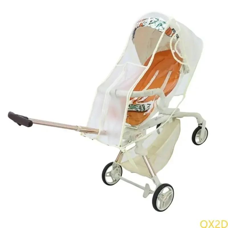 

QX2D Comprehensive Baby Strollers Rain Cover EVA Protective Guard Windproof Sleeve