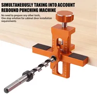 Cabinet Door Mounting Jig Quick Positioning Hole Opening Tool Adjustable Aluminum Alloy 2in1 Closet Door Mounting Template Tool