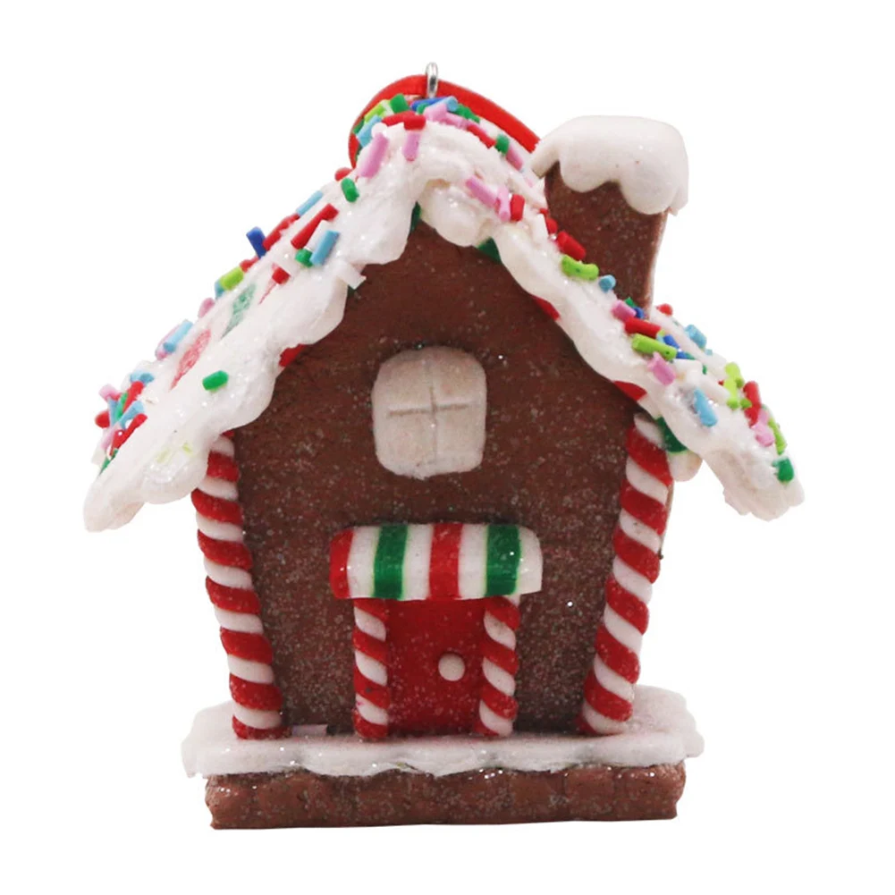 Festive Gatherings Christmas House Pendant Festive Ornament Charming Clay House Ornament Wind Chime Delightful Addition